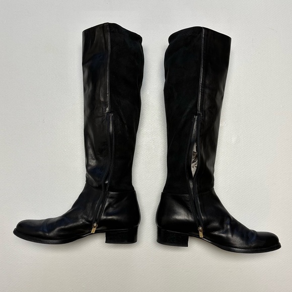 Jimmy Choo Suede and Vachetta Leather Boots Black Size 40 EUC - Picture 3 of 16